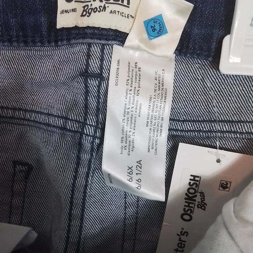 OshKosh‎ High Rise Slim Fit Button Fly Jeans Girl's Size 6 in Medium Wash